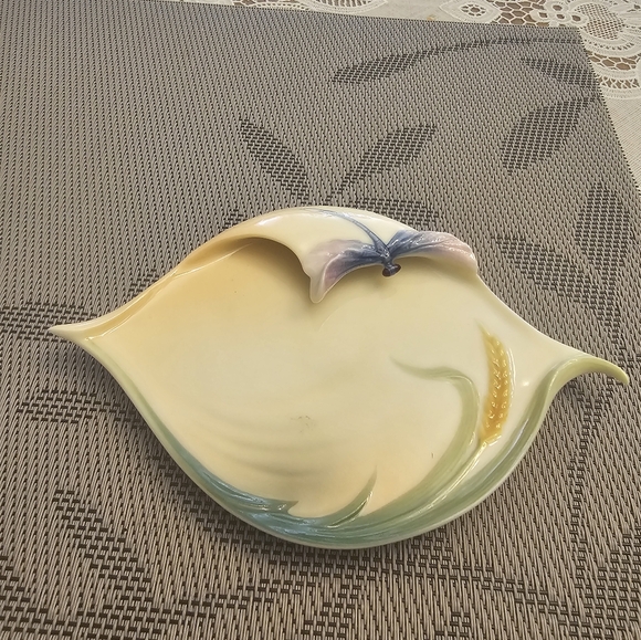 Franz Dragonfly tea cup and saucer FZ00212 made in china Singed by Franz - Picture 5 of 10